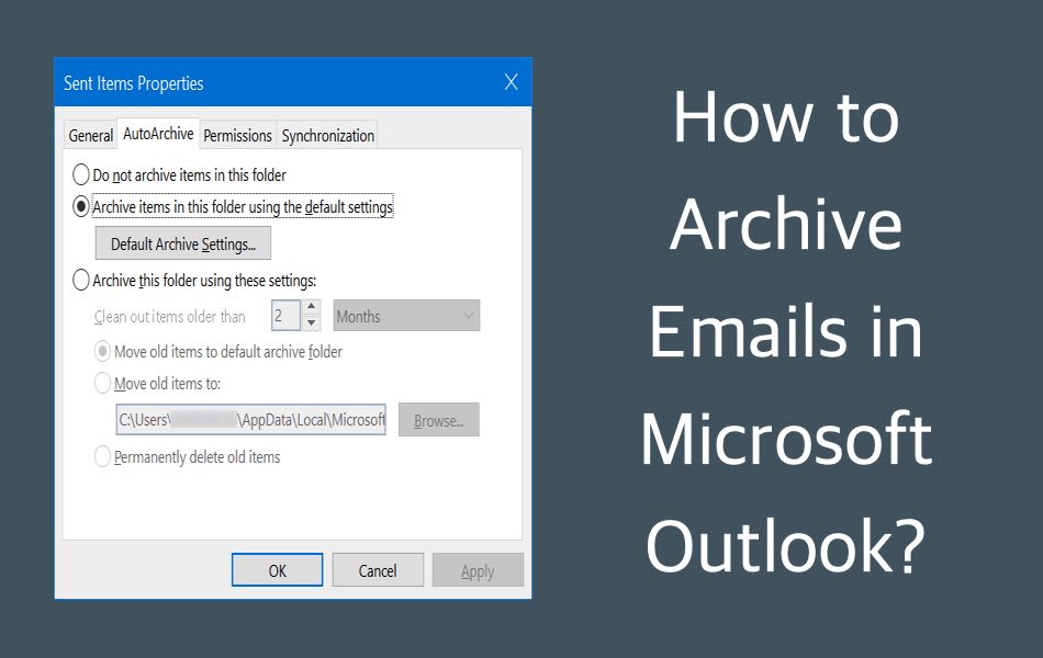 how to archive emails in outlook for mac?
